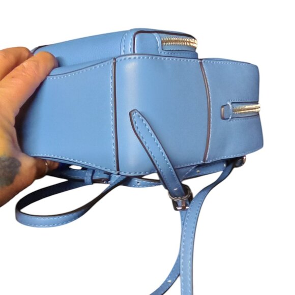 Michael Kors NEW S. Pacific Blue Jaycee Leather XS Convertible Backpack NWT $398 - Picture 8 of 9